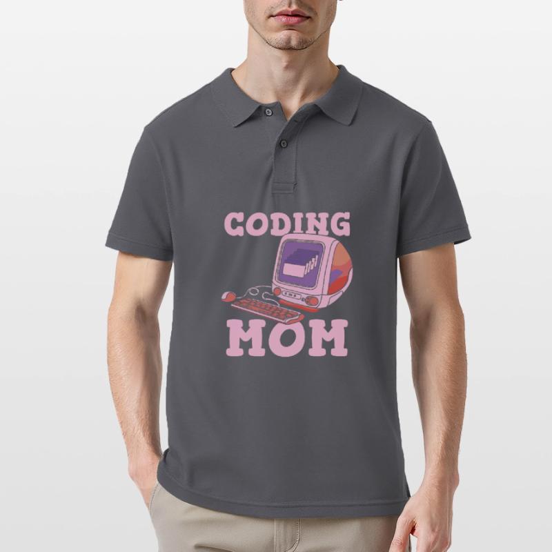 Développeur Coder Programmeur Mère Polo Homme