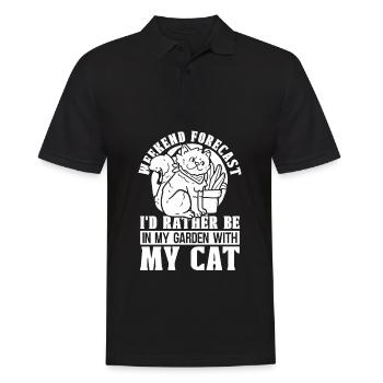 Hobbygärtner Garten Katzenartig Gartenkatze - Männer Poloshirt - Schwarz - Vorne - Kai (181cm)