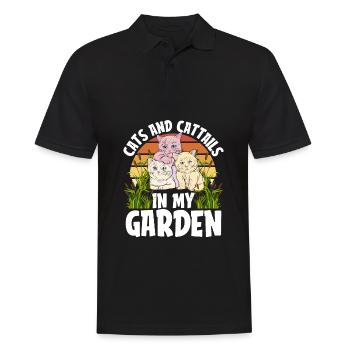 Hobby Gardener Garden Cute Garden Cat - Polo Homme - noir - Devant - Kai (181cm)