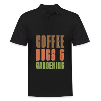 Hobbygärtner Garten Kaffee Gartenhund - Männer Poloshirt - Schwarz - Vorne - Kai (181cm)