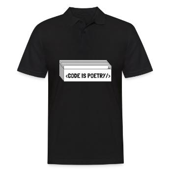 Programmeur Codeur développeur - Polo Homme - noir - Devant - Kai (181cm)