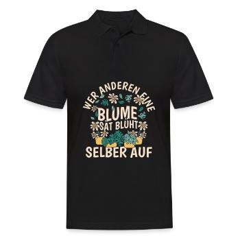 Hobby Gardener Garden Cute - Men's Polo Shirt - black - Front - Kai (181cm)