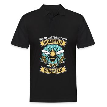 Hobbygärtner Garten Hummel - Männer Poloshirt - Schwarz - Vorne - Kai (181cm)