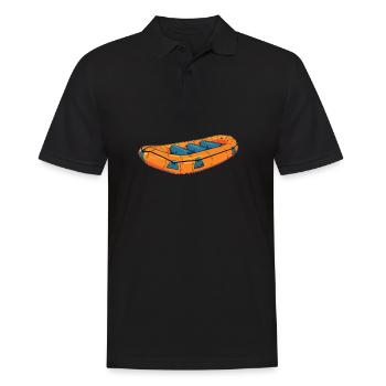 Rafting - Männer Poloshirt - Schwarz - Vorne - Kai (181cm)