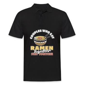 Ramen Paar - Männer Poloshirt - Schwarz - Vorne - Kai (181cm)