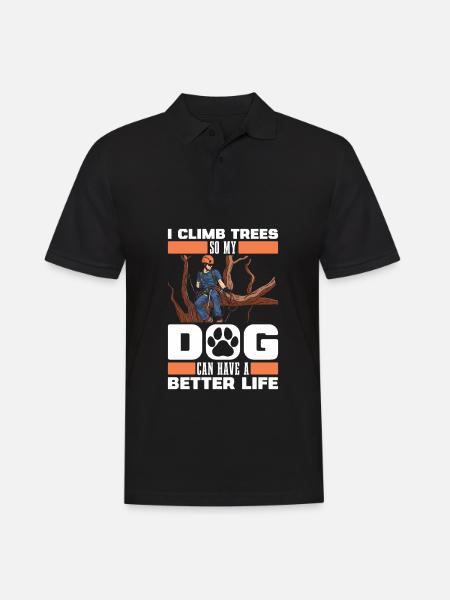 Arborist Tree Climber Arborist Dog - Men's Polo Shirt - black