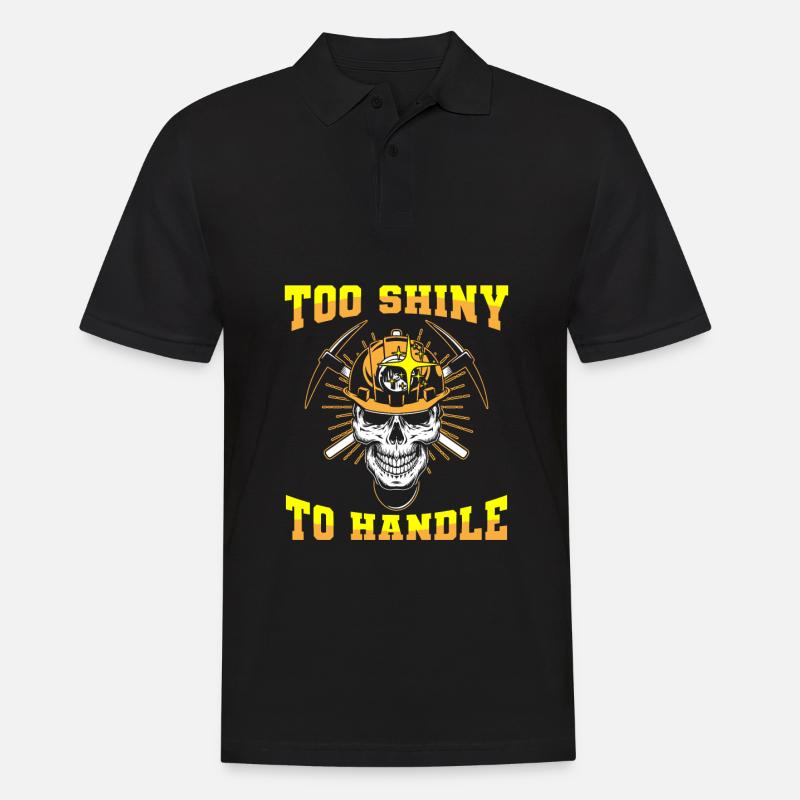 Engineer Skull Mining Engineer - Men's Polo Shirt - black