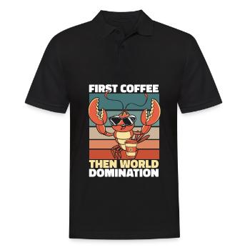 Hummer Lobster - Männer Poloshirt - Schwarz - Vorne - Kai (181cm)