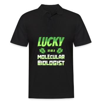 Biologiste de biologie Heureux biologiste moléculaire - Polo Homme - noir - Devant - Kai (181cm)
