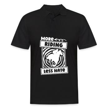 Horse Equestrian Driver Endurance Riding - Men's Polo Shirt - black - Front - Kai (181cm)