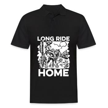 Horse Equestrian Home Endurance Riding - Men's Polo Shirt - black - Front - Kai (181cm)