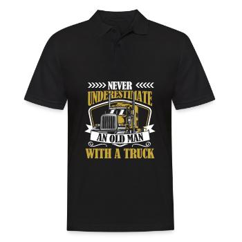 Lkw Fahrer Trucker Lastwagenfahrer Alter Trucker - Männer Poloshirt - Schwarz - Vorne - Kai (181cm)