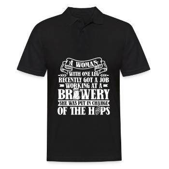 Bière artisanale Bière artisanale Bière drôle - Polo Homme - noir - Devant - Kai (181cm)