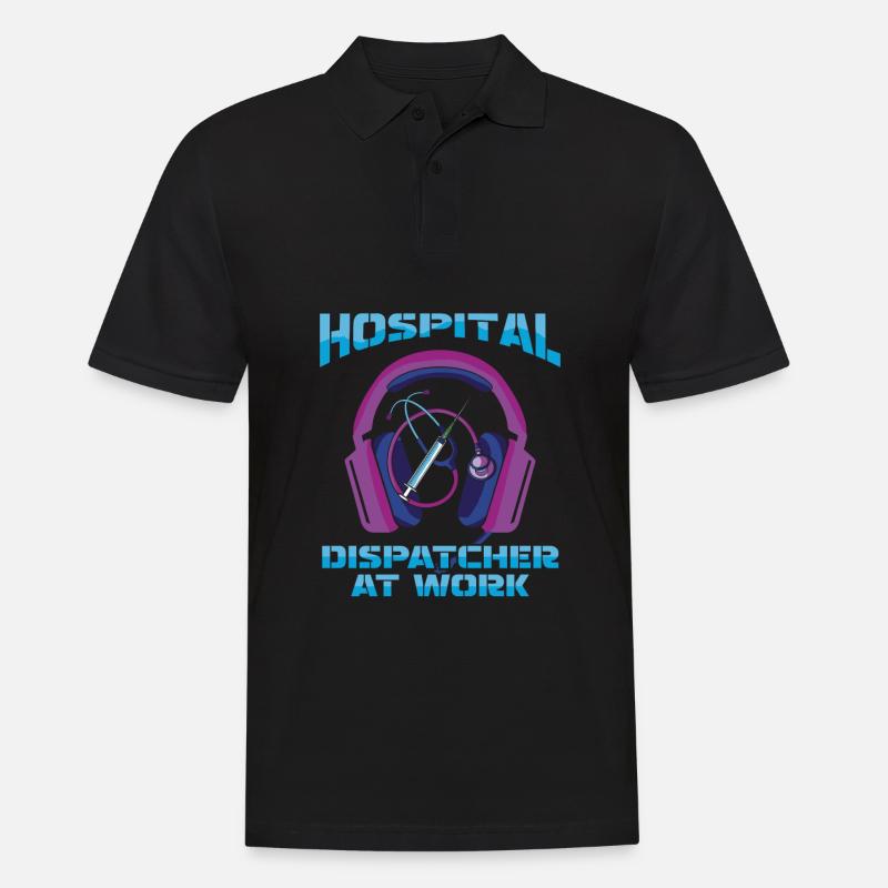 Casque d’opération du centre de contrôle des appels d’urgence - Polo Homme - noir