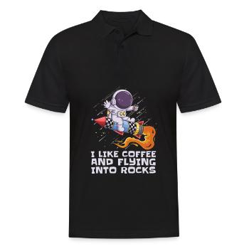 Space Space Coffee Astroid Diversion - Polo Homme - noir - Devant - Kai (181cm)