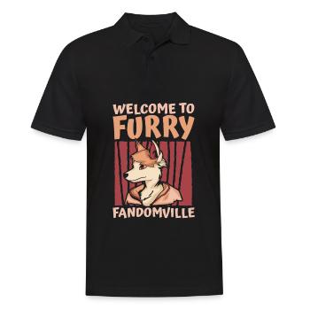 Furry Fandom Fursuits Fanbase - Polo Homme - noir - Devant - Kai (181cm)