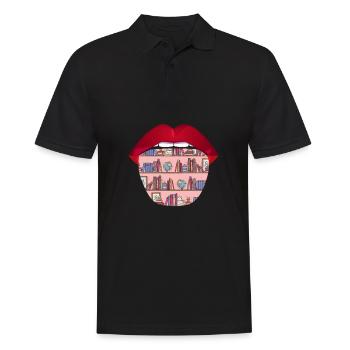 Livre Rat de bibliothèque Rat de bibliothèque Langue - Polo Homme - noir - Devant - Kai (181cm)