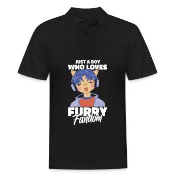 Furry Fandom Fursuits Boy - Men's Polo Shirt - black - Front - Kai (181cm)