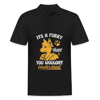 Furry Fandom Fursuits Drôle - Polo Homme - noir - Devant - Kai (181cm)