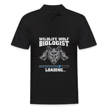 Wolf Biologe - Männer Poloshirt - Schwarz - Vorne - Kai (181cm)