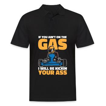 Go Kart Karting Karting Karting Driver Funny - Men's Polo Shirt - black - Front - Kai (181cm)