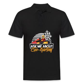 Go Kart Kartfahren Kartfahrer Cool - Männer Poloshirt - Schwarz - Vorne - Kai (181cm)