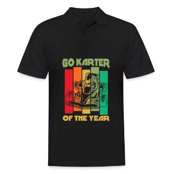 Go Kart Kartfahren Kartfahrer Cool - Männer Poloshirt - Schwarz - Vorne - Kai (181cm)