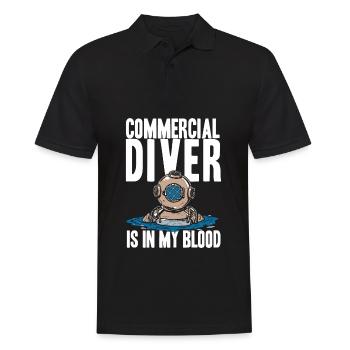 Plongée Plongeur Cool Commercial Diving - Polo Homme - noir - Devant - Kai (181cm)