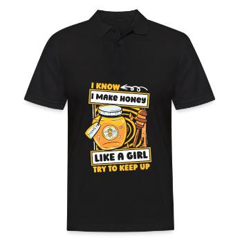 Beekeeper Beekeeper Funny - Men's Polo Shirt - black - Front - Kai (181cm)