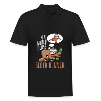 Sloth Runner Sloth Runs - Polo Homme - noir - Devant - Kai (181cm)