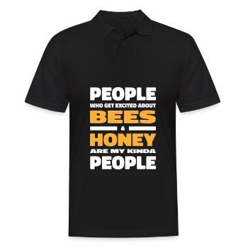 Beekeeper Beekeeper Funny - Men's Polo Shirt - black - Front - Kai (181cm)