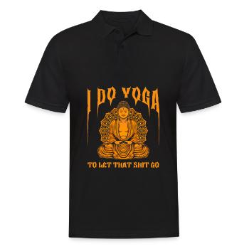 Buddha Buddhist Witzig - Männer Poloshirt - Schwarz - Vorne - Kai (181cm)