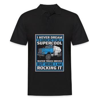 Lkw Fahrer Trucker Lastwagenfahrer Super Cool - Männer Poloshirt - Schwarz - Vorne - Kai (181cm)