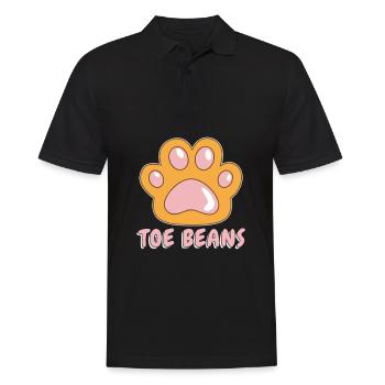 Furry Fandom Fursuits Cute Toe Beans - Men's Polo Shirt - black - Front - Kai (181cm)