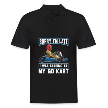 Go Kart Kartfahren Kartfahrer Witzig - Männer Poloshirt - Schwarz - Vorne - Kai (181cm)