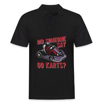 Aller karting karting pilote de kart drôle - Polo Homme - noir - Devant - Kai (181cm)