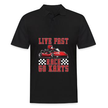 Go Kart Karting Karting Driver Cool - Men's Polo Shirt - black - Front - Kai (181cm)