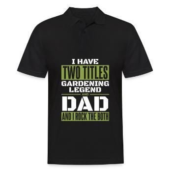 Hobbygärtner Garten Vater Gärtnerischer Vater - Männer Poloshirt - Schwarz - Vorne - Kai (181cm)