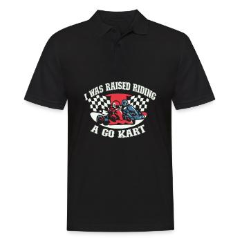 Go Kart Kartfahren Kartfahrer Witzig - Männer Poloshirt - Schwarz - Vorne - Kai (181cm)