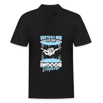 Indoor Skydiving Witzig - Männer Poloshirt - Schwarz - Vorne - Kai (181cm)