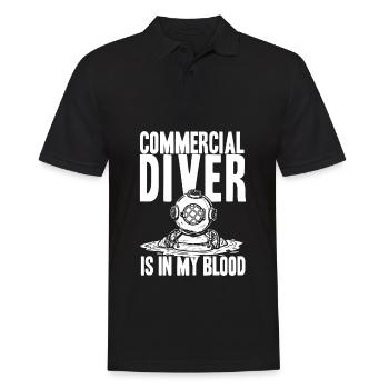 Tauchen Taucher Cool Kommerzielles Tauchen - Männer Poloshirt - Schwarz - Vorne - Kai (181cm)