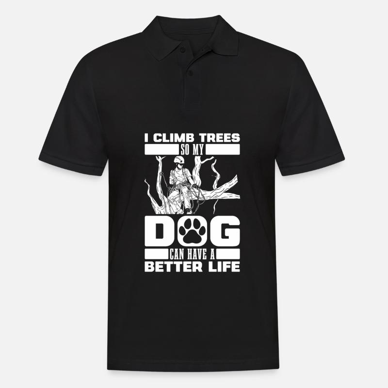Baumpfleger Baumkletterer Arborist - Männer Poloshirt - Schwarz