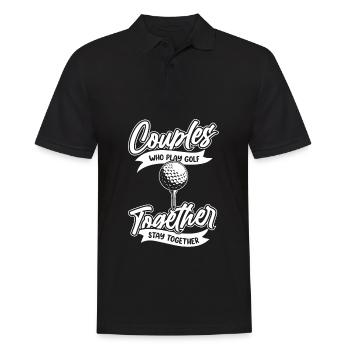 Golf Golfer Golfen - Männer Poloshirt - Schwarz - Vorne - Kai (181cm)
