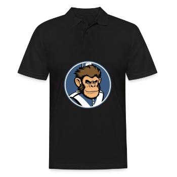 Fanfahrenzug Spielmannszug Affe - Männer Poloshirt - Schwarz - Vorne - Kai (181cm)