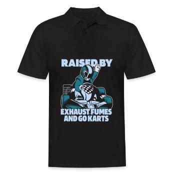 Go Kart Kartfahren Kartfahrer - Männer Poloshirt - Schwarz - Vorne - Kai (181cm)
