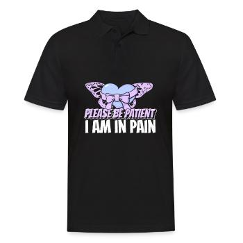 Fibromyalgie Rhumatisme mignon - Polo Homme - noir - Devant - Kai (181cm)