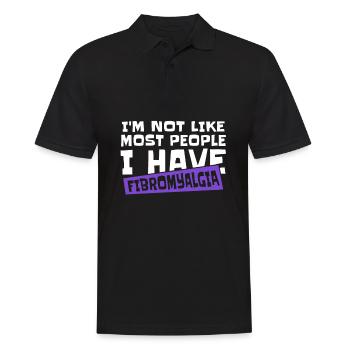 Fibromyalgie Rhumatisme - Polo Homme - noir - Devant - Kai (181cm)