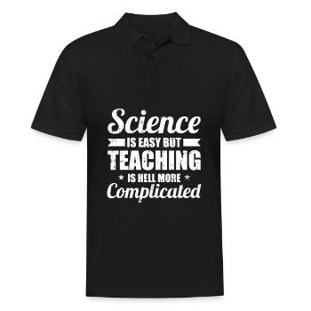 Science Scientists Funny - Men's Polo Shirt - black - Front - Kai (181cm)