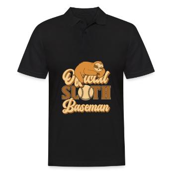 Faultier Faultier Baseball - Männer Poloshirt - Schwarz - Vorne - Kai (181cm)