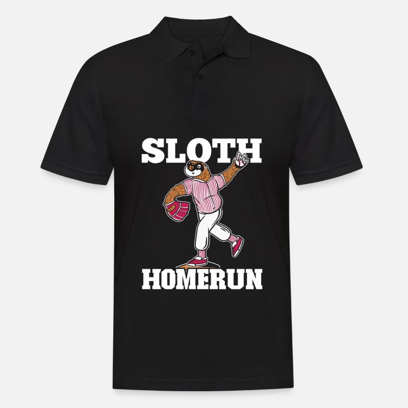 Sloth Sloth Baseball - Men's Polo Shirt - black